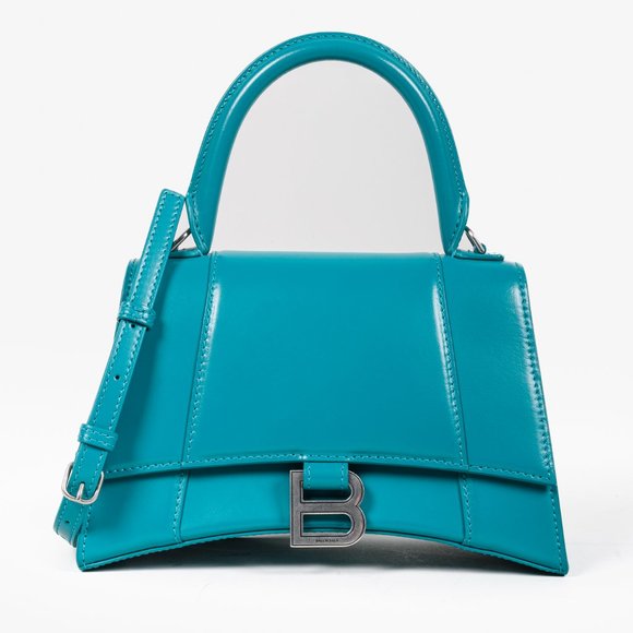 Balenciaga Hourglass Small Leather Bag in Teal - Picture 1 of 13